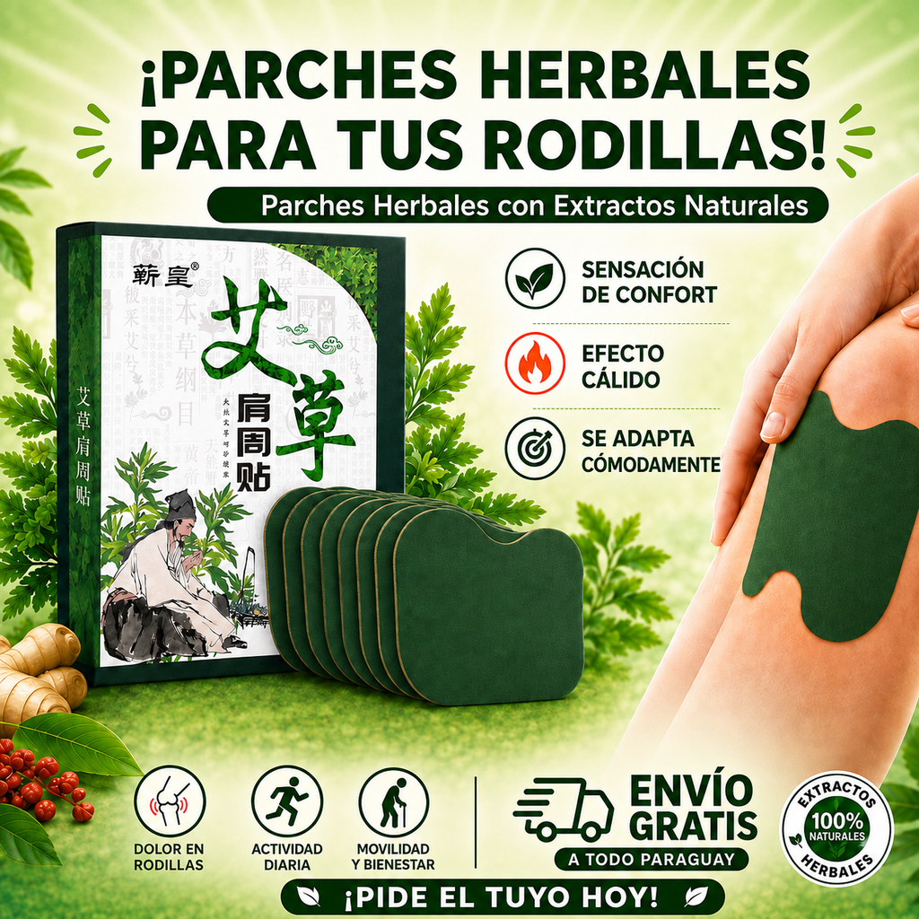 Parches Herbales para Rodilla – Pack de 10
