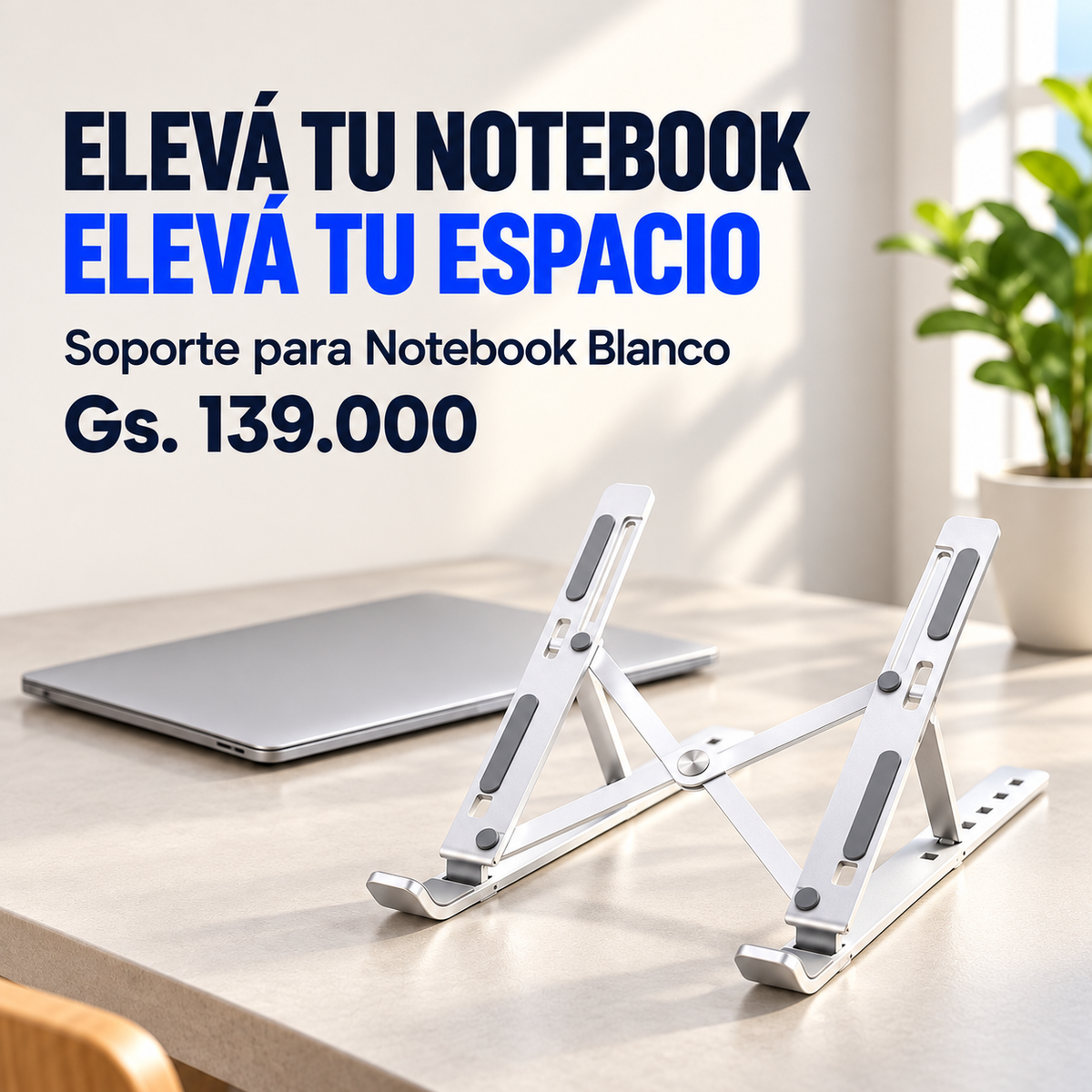 Landing hero — Soporte para Notebook Blanco