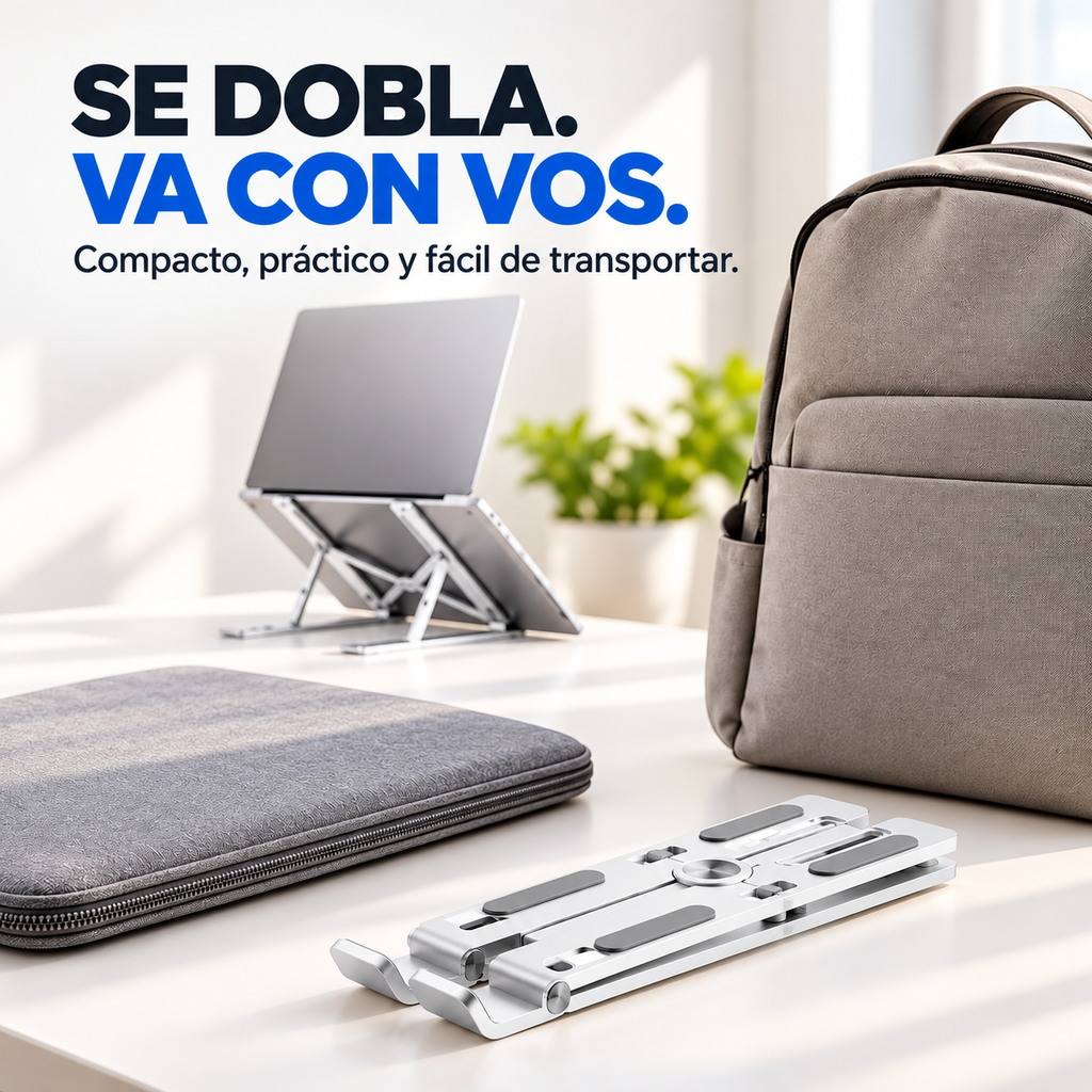 Soporte para notebook — diseño plegable y portátil