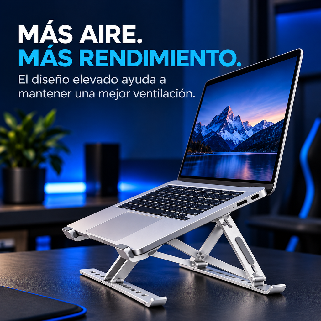 Soporte para notebook — ventilación elevada